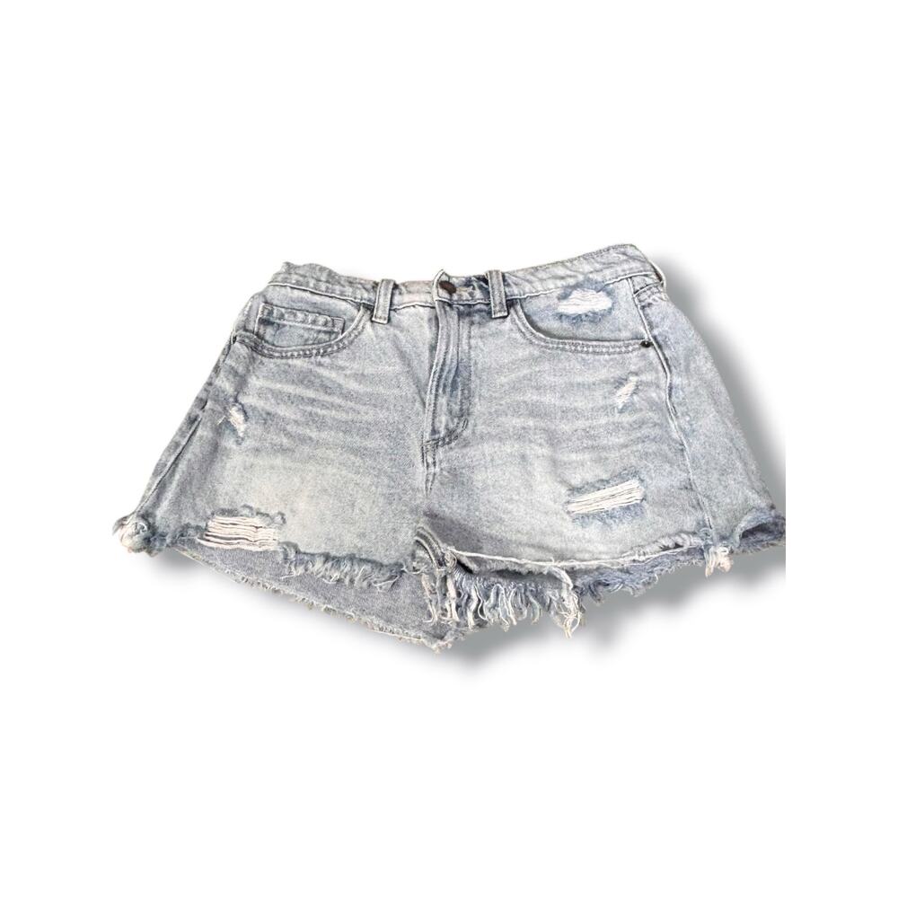 Altar’d State Distressed Denim Cutoff Shorts Light Wash Frayed Hem Boho Cowgirl